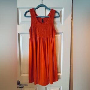 Falls Creek Vibrant Orange Textured Dress